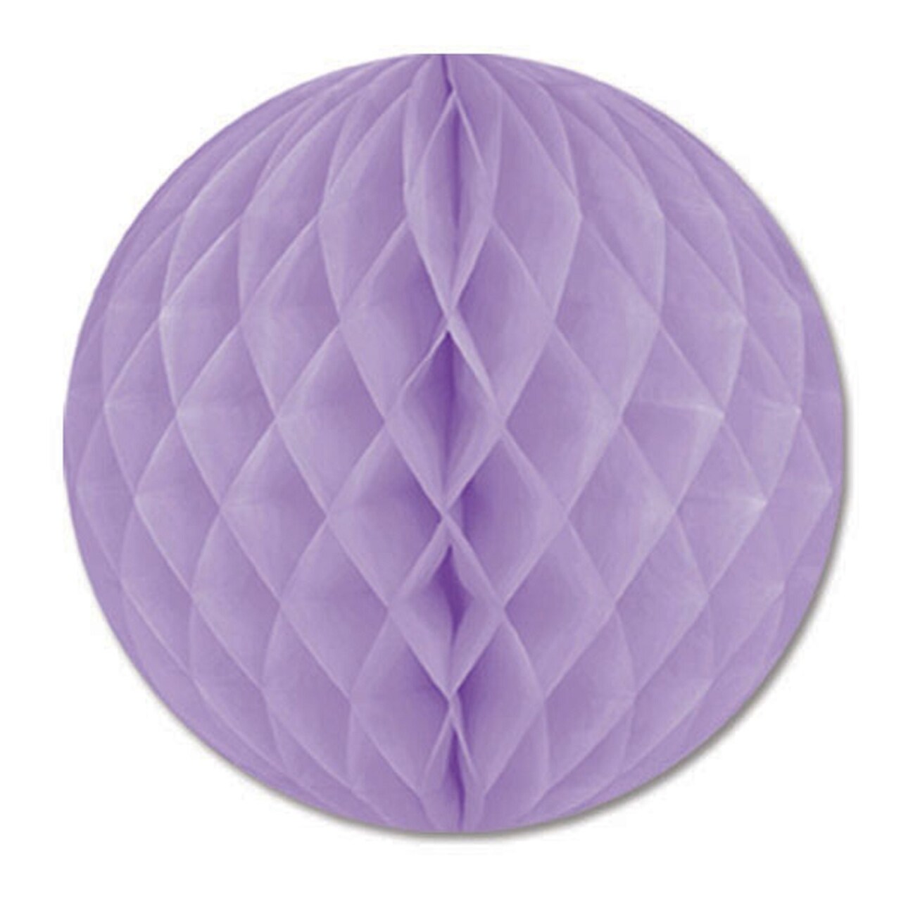 Beistle Club Pack of 24 Lavender Purple Honeycomb Hanging Tissue Ball Decorations 12"